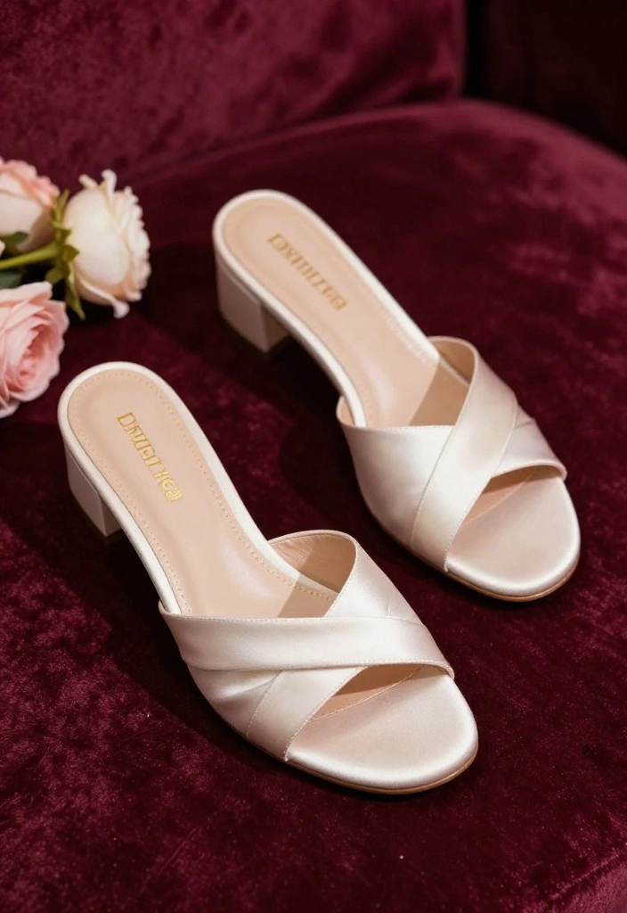 15 Unique Wedding Shoes That Will Steal the Show (You Won't Believe #9!) - 11. Luxurious Silk Slingbacks 1