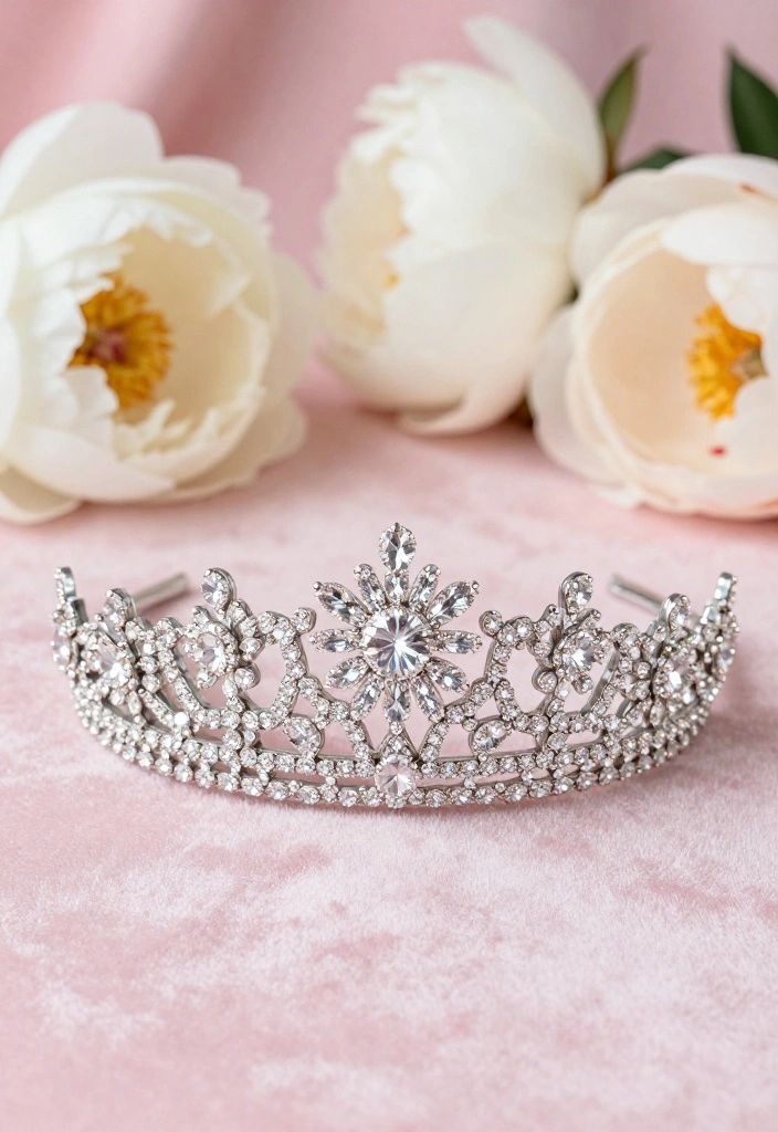 16 Sparkly Wedding Hair Adornments That Will Dazzle on Your Big Day! - 1. Dazzling Crystal Tiaras 1