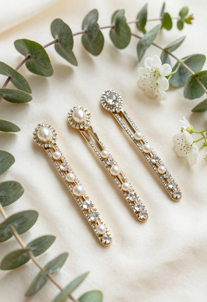16 Sparkly Wedding Hair Adornments That Will Dazzle on Your Big Day! - 2. Sparkling Hairpins 1
