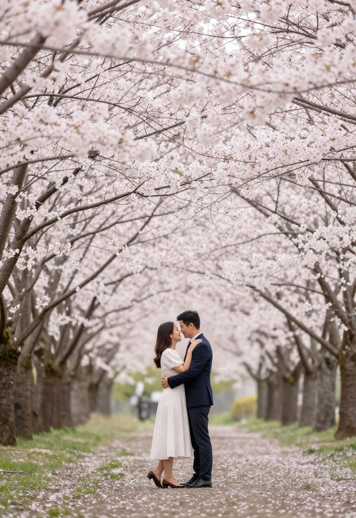 18 Gorgeous Cherry Blossom Wedding Photos That Will Make You Fall in Love Again! - 18. The Beauty of Cherry Blossoms in Full Bloom 1