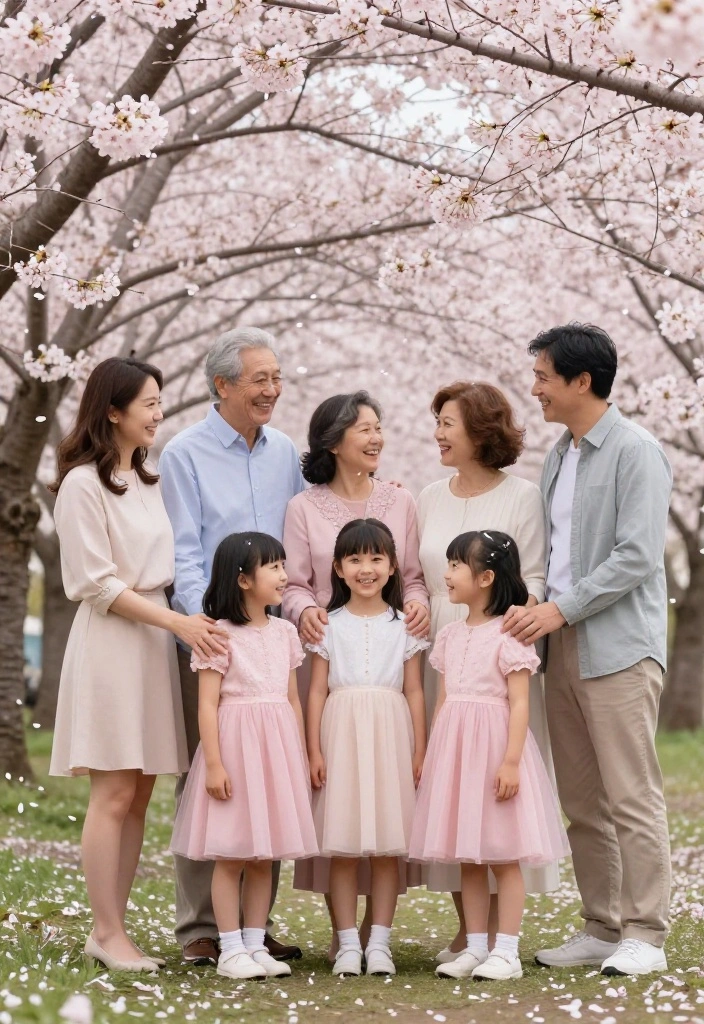 18 Gorgeous Cherry Blossom Wedding Photos That Will Make You Fall in Love Again! - 5. Capturing Family Moments 1