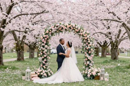 18 Gorgeous Cherry Blossom Wedding Photos That Will Make You Fall in Love Again!