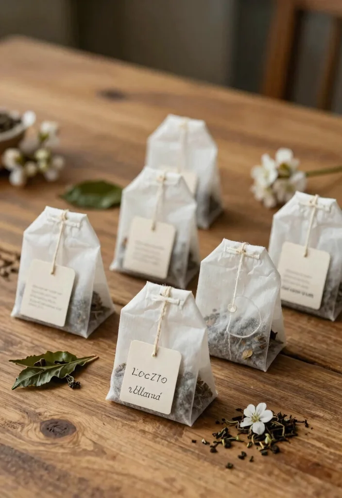 18 Trendy DIY Wedding Favors That Will WOW Your Guests (You’ll Love #3!) - 11. Custom Tea Bags 1
