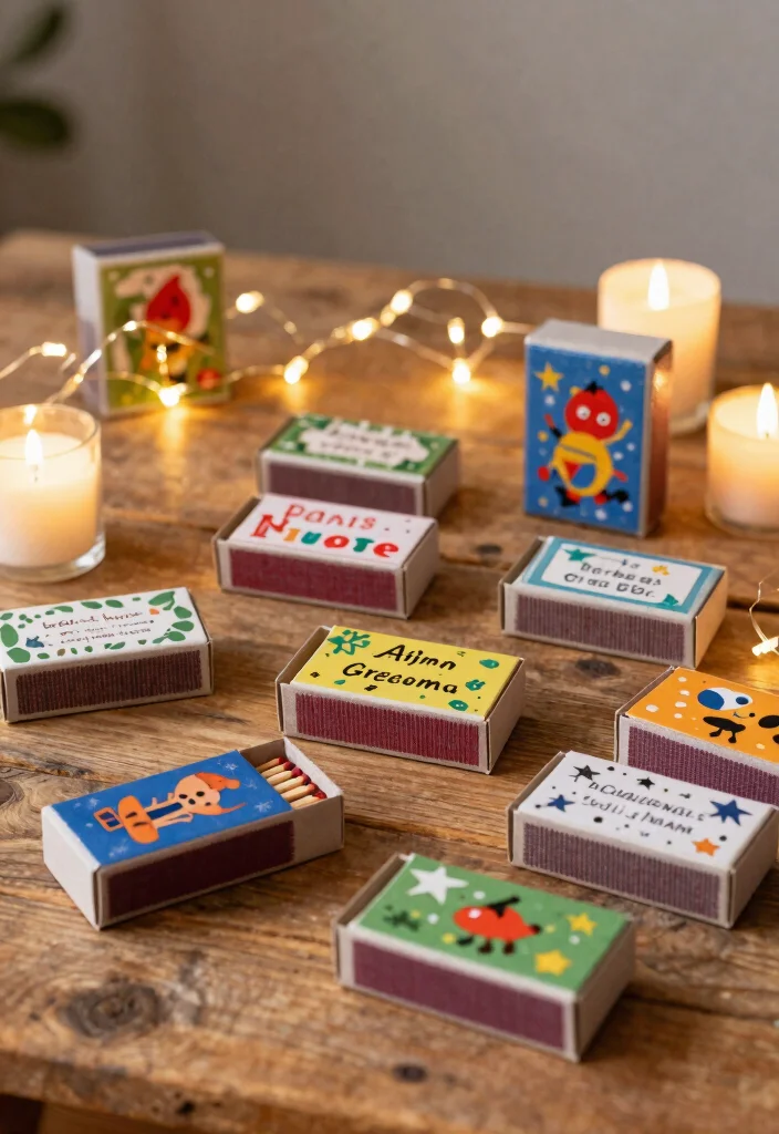18 Trendy DIY Wedding Favors That Will WOW Your Guests (You’ll Love #3!) - 14. Unique Matchboxes 1
