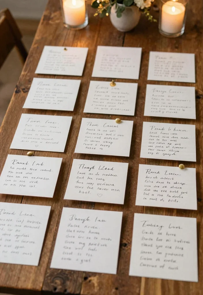 18 Trendy DIY Wedding Favors That Will WOW Your Guests (You’ll Love #3!) - 16. Handwritten Notes 1