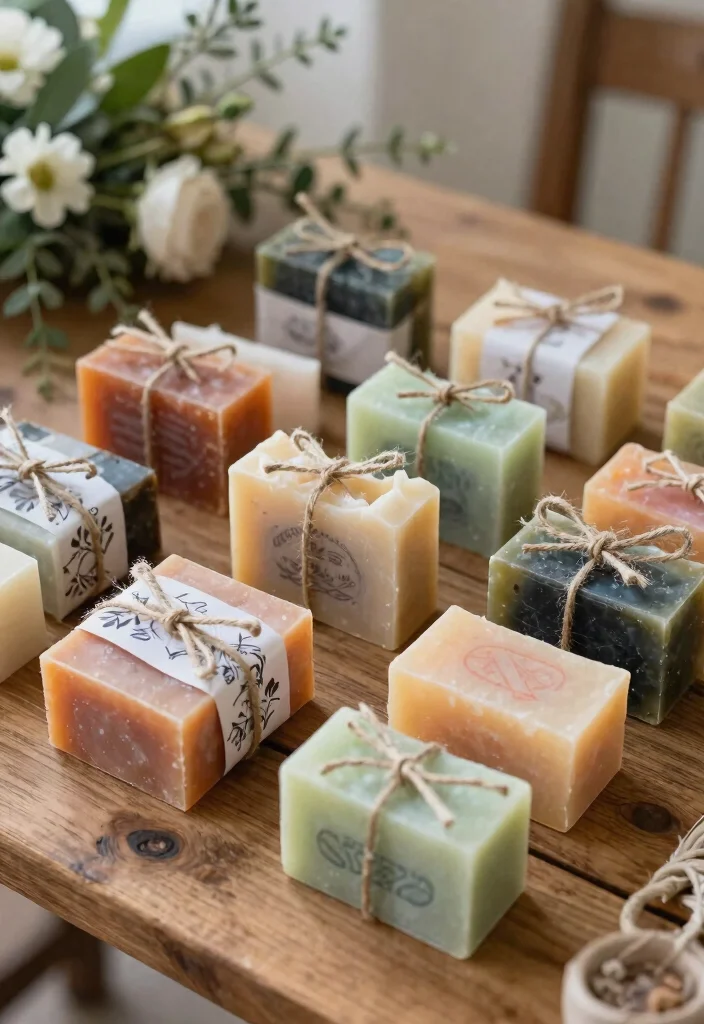 18 Trendy DIY Wedding Favors That Will WOW Your Guests (You’ll Love #3!) - 7. Handcrafted Soap Bars 1