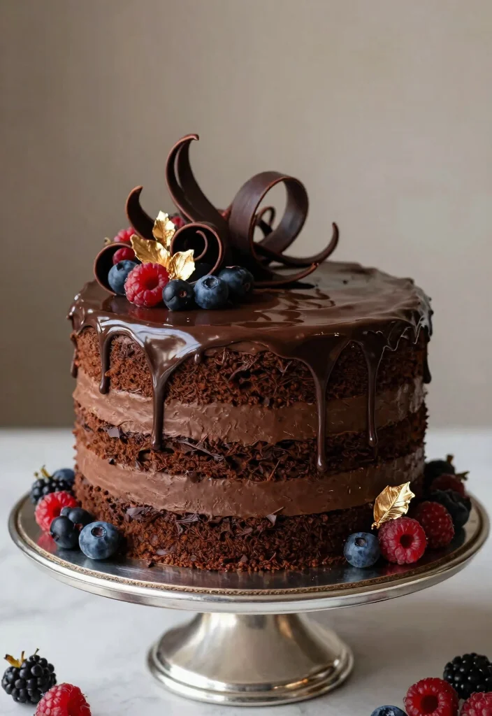19 Glamorous Wedding Cake Designs That Will Make You Feel Like Royalty - 13. Chocolate Lover's Dream 1