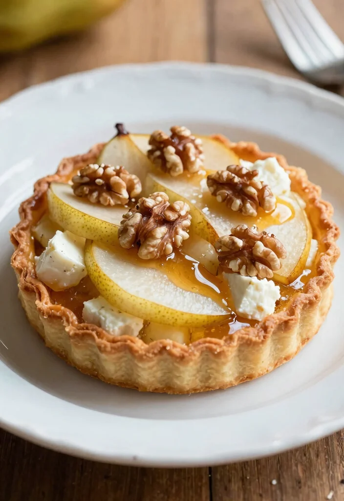 19 Gourmet Wedding Menu Ideas That Will Impress Even the Pickiest Guests (#7 Will Make You Drool!) - 11. Spiced Pear and Goat Cheese Tart 1