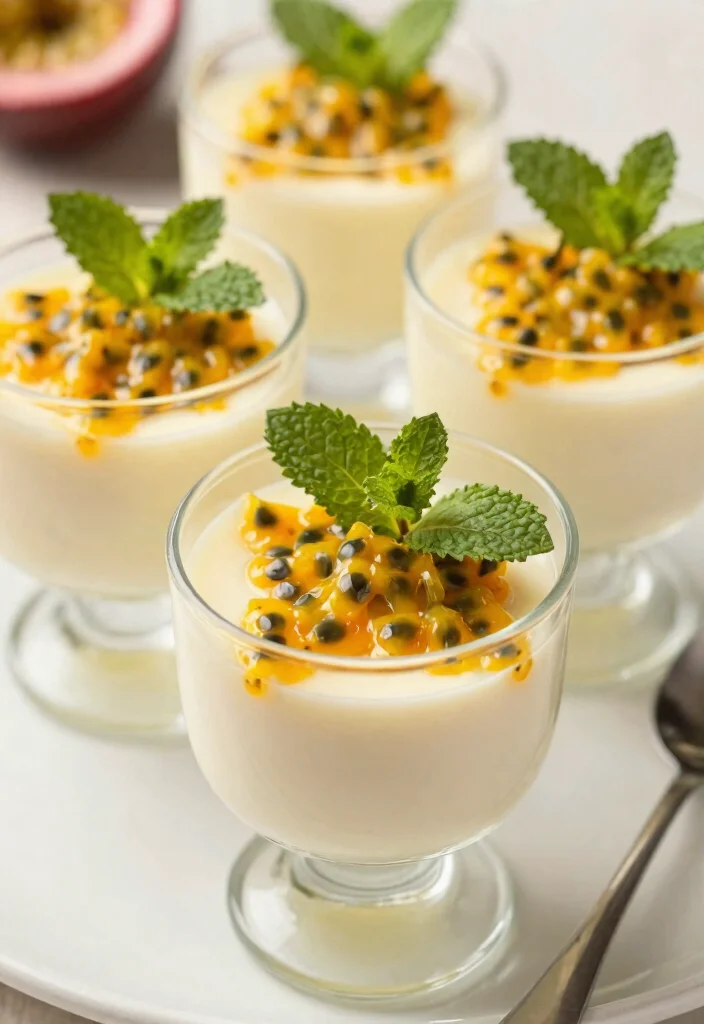 19 Gourmet Wedding Menu Ideas That Will Impress Even the Pickiest Guests (#7 Will Make You Drool!) - 14. Coconut Panna Cotta with Passion Fruit 1