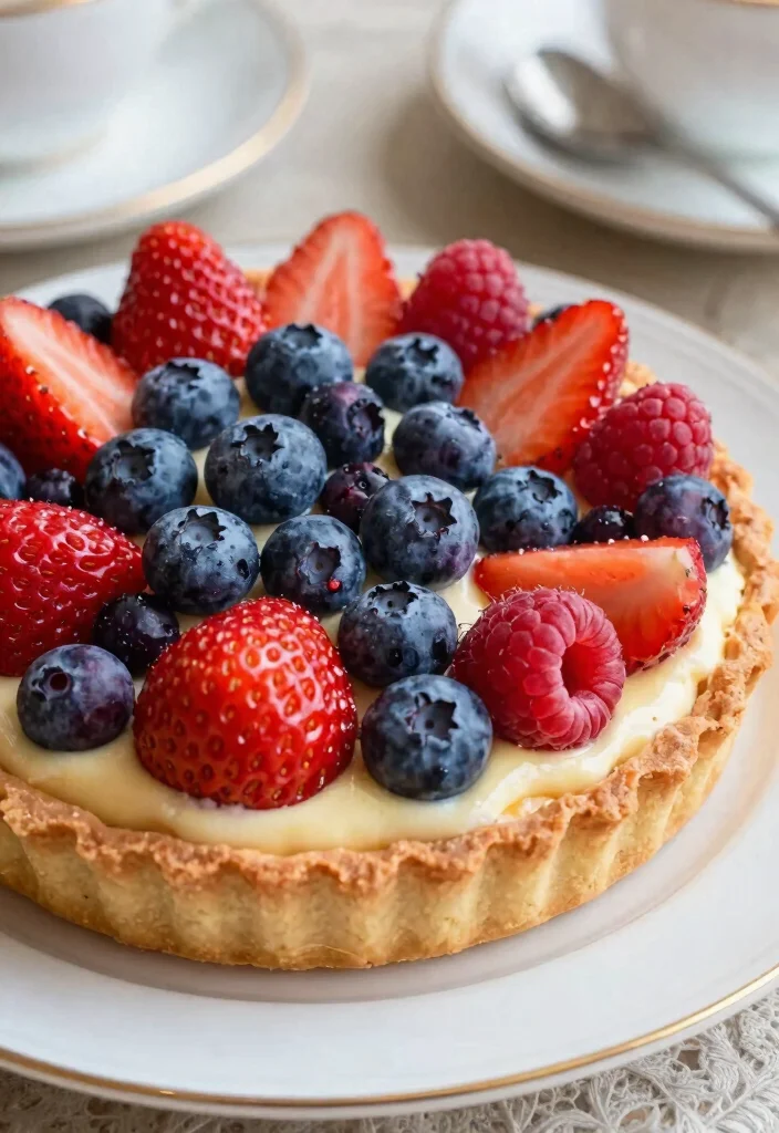 19 Gourmet Wedding Menu Ideas That Will Impress Even the Pickiest Guests (#7 Will Make You Drool!) - 16. Mixed Berry Tart with Vanilla Cream 1