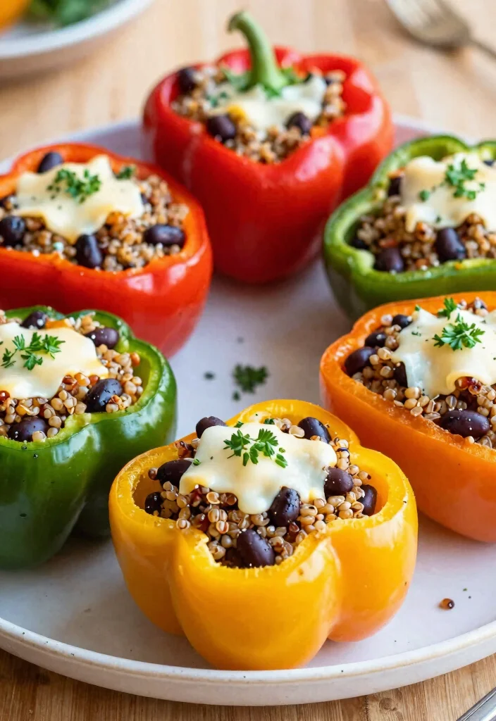 19 Gourmet Wedding Menu Ideas That Will Impress Even the Pickiest Guests (#7 Will Make You Drool!) - 17. Stuffed Bell Peppers with Quinoa and Black Beans 1