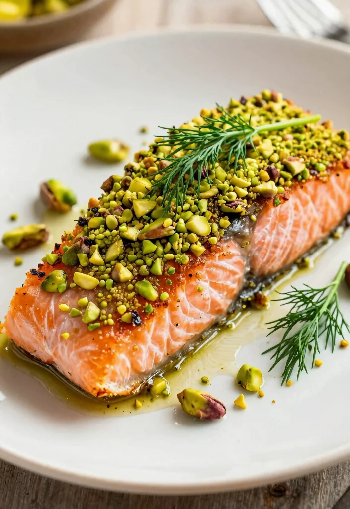 19 Gourmet Wedding Menu Ideas That Will Impress Even the Pickiest Guests (#7 Will Make You Drool!) - 8. Pistachio Crusted Salmon 1