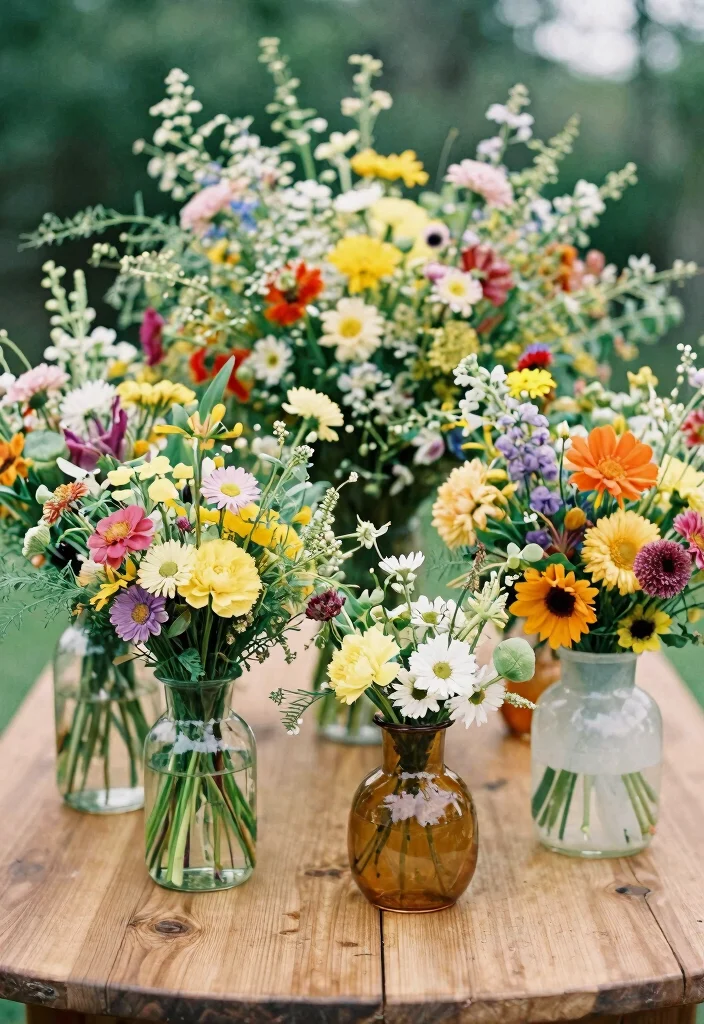 20 Budget-Friendly DIY Wedding Decor Ideas That Look Like a Million Bucks (#10 Will Blow Your Mind!) - 13. Colorful Wildflower Bouquets 1