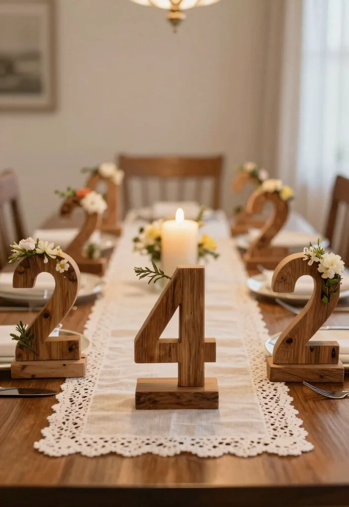 20 Budget-Friendly DIY Wedding Decor Ideas That Look Like a Million Bucks (#10 Will Blow Your Mind!) - 4. DIY Table Numbers 1