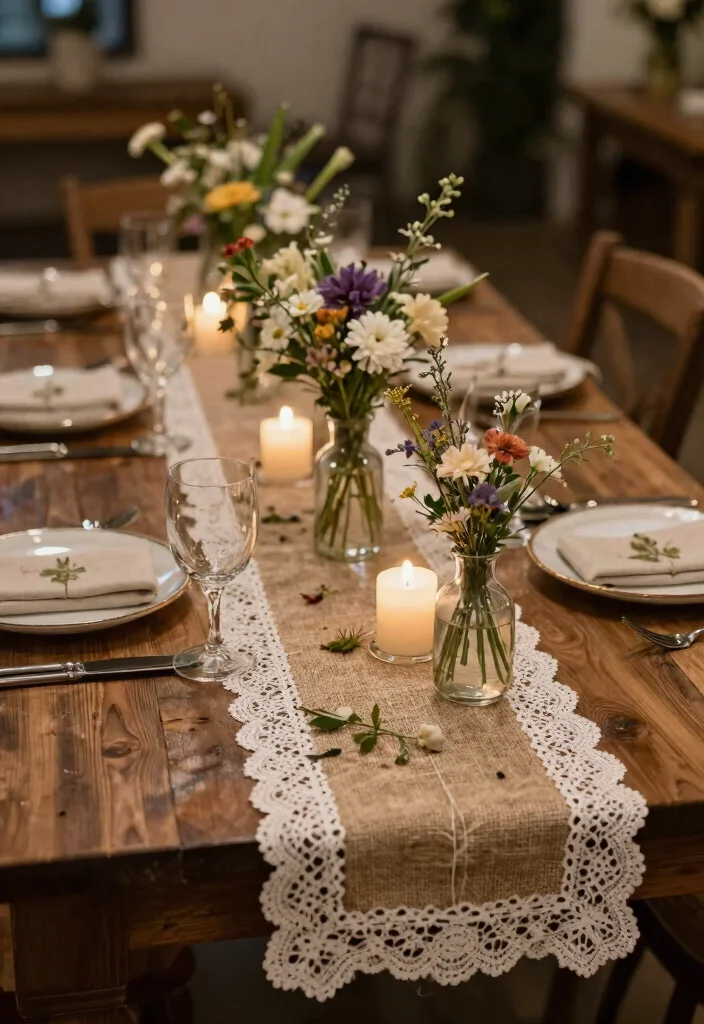20 Budget-Friendly DIY Wedding Decor Ideas That Look Like a Million Bucks (#10 Will Blow Your Mind!) - 5. Charming Burlap and Lace Details 1