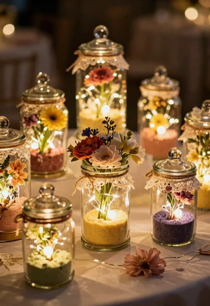 20 Budget-Friendly DIY Wedding Decor Ideas That Look Like a Million Bucks (#10 Will Blow Your Mind!) - 6. Decorative Glass Jars 1