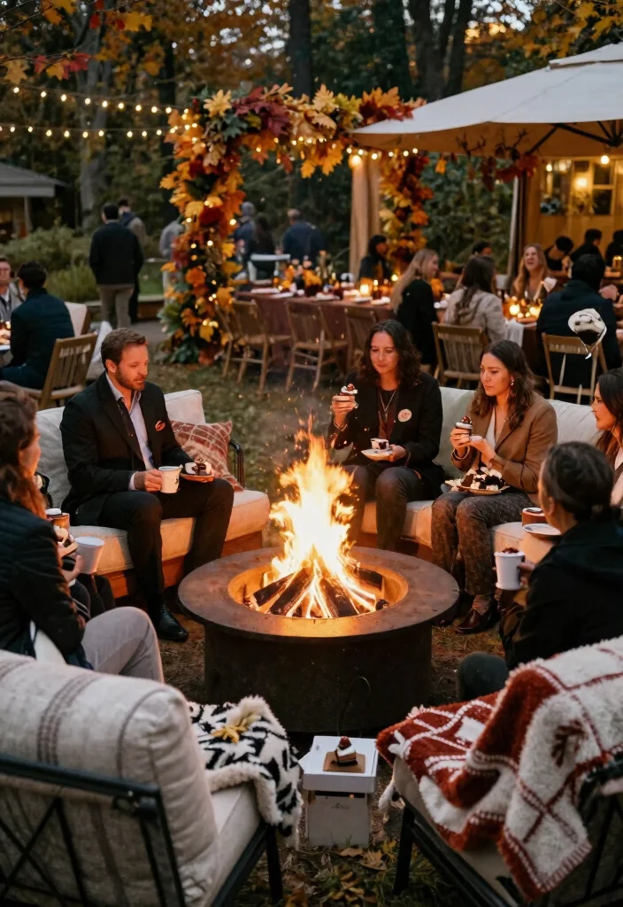 20 Cozy Fall Wedding Reception Ideas That Will Keep Everyone Comfortable (#4 Will Surprise You!) - 11. Outdoor Fire Pits 1