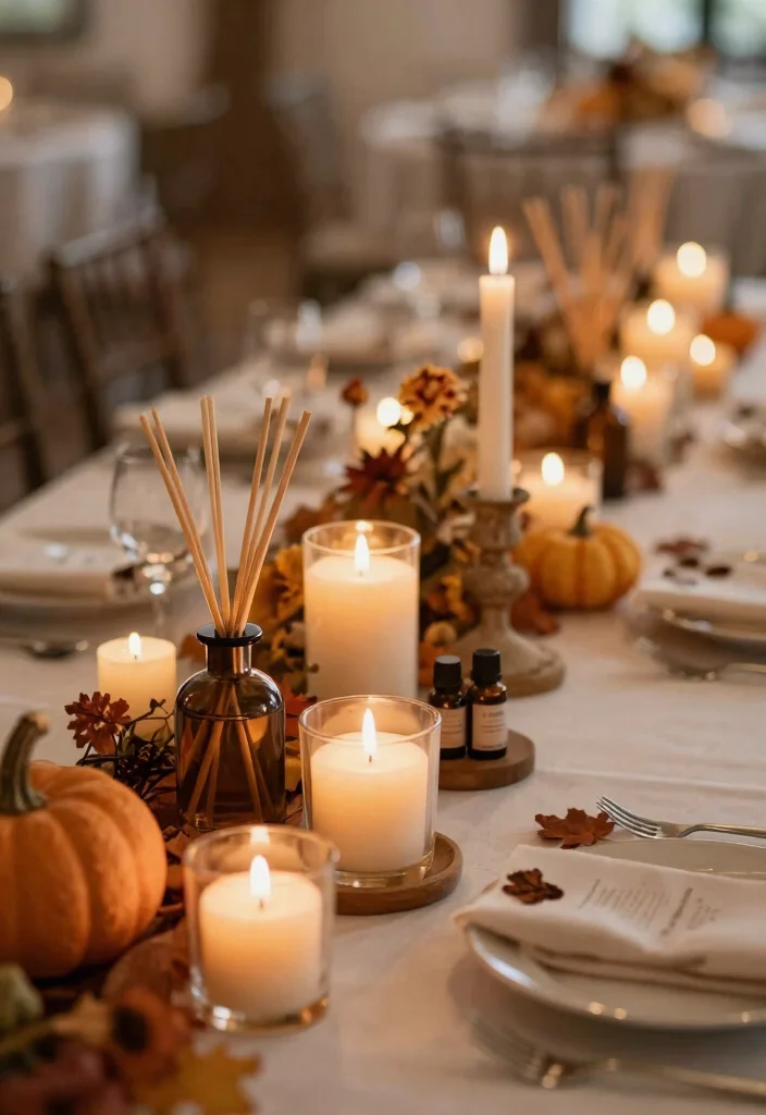 20 Cozy Fall Wedding Reception Ideas That Will Keep Everyone Comfortable (#4 Will Surprise You!) - 12. Scented Candles and Diffusers 1