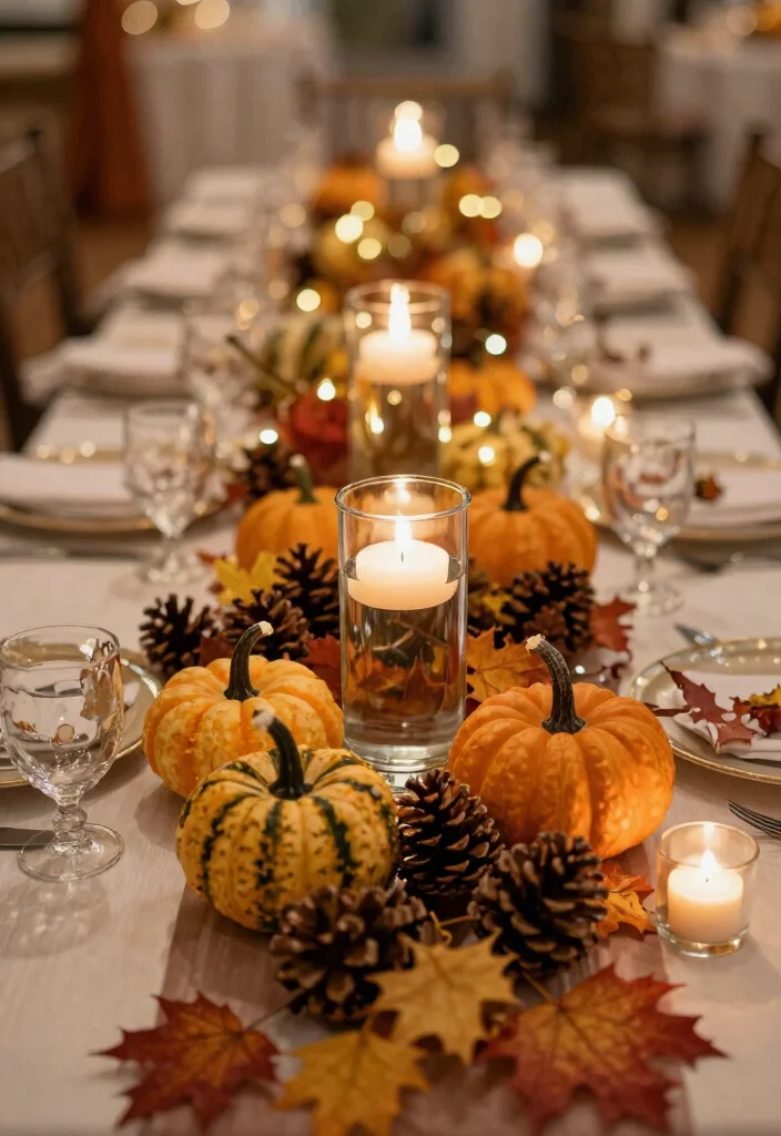 20 Cozy Fall Wedding Reception Ideas That Will Keep Everyone Comfortable (#4 Will Surprise You!) - 3. Autumn-Inspired Centerpieces 1