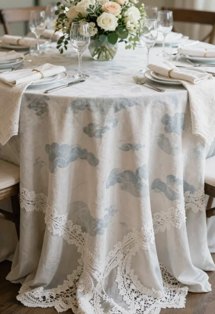20 Creative Cloud Dancer Decor Ideas to Transform Your 2026 Wedding Venue! - 14. Cloud Dancer-Inspired Linens 1
