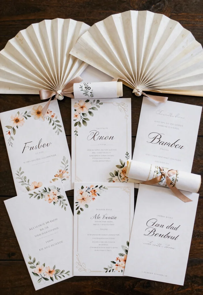 20 Creative Cloud Dancer Decor Ideas to Transform Your 2026 Wedding Venue! - 16. Personalized Ceremony Programs 1