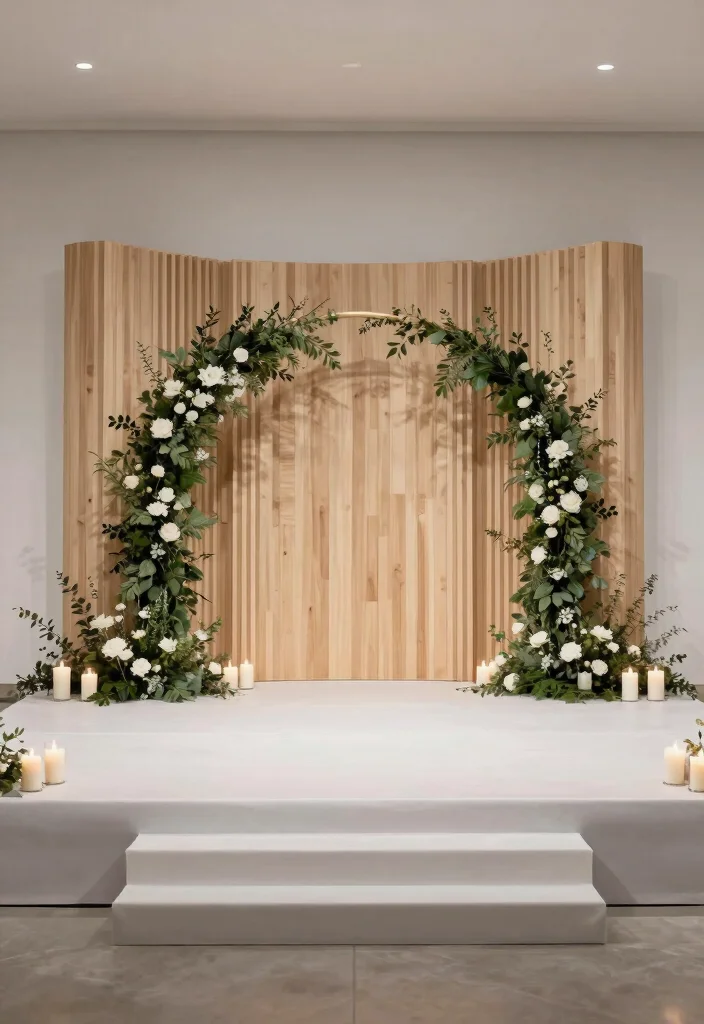 20 Cultural Wedding Stage Ideas That Celebrate Your Heritage! - 10. Modern Scandinavian Minimalism 1