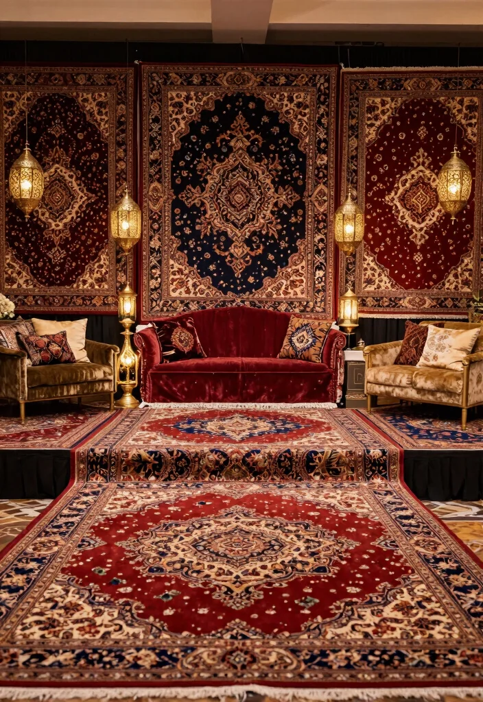 20 Cultural Wedding Stage Ideas That Celebrate Your Heritage! - 12. Regal Persian Carpet Theme 1