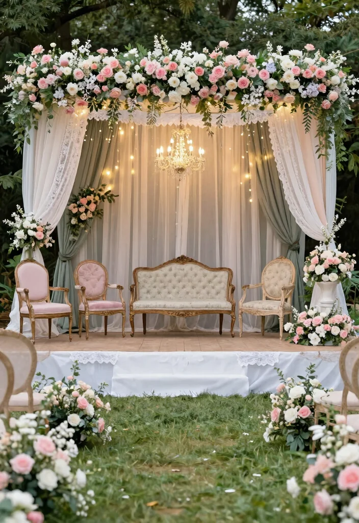 20 Cultural Wedding Stage Ideas That Celebrate Your Heritage! - 15. Classic Victorian Garden 1