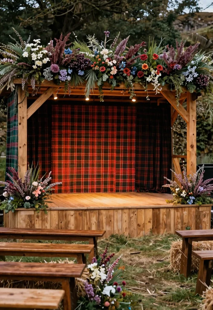 20 Cultural Wedding Stage Ideas That Celebrate Your Heritage! - 5. Rustic Scottish Highland 1