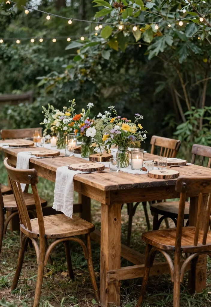 20 Elegant Rustic Wedding Decor Tips for a Cozy Celebration! - 1. Embrace Natural Wood Elements 1