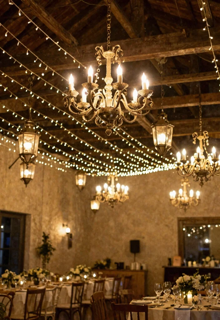 20 Elegant Rustic Wedding Decor Tips for a Cozy Celebration! - 12. Whimsical Lighting Fixtures 1