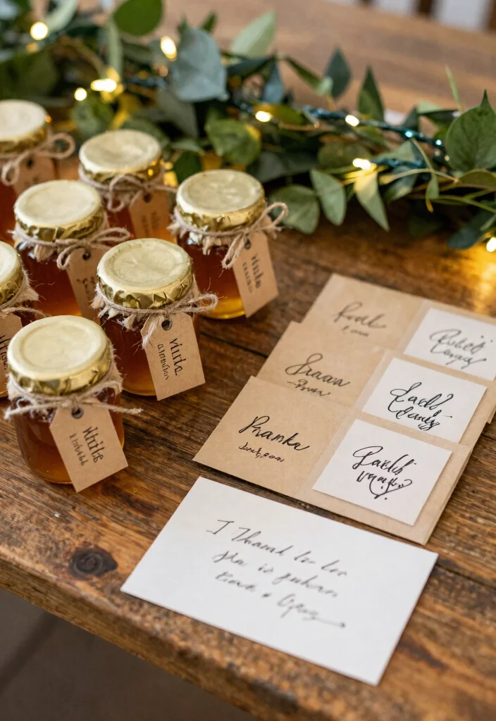 20 Elegant Rustic Wedding Decor Tips for a Cozy Celebration! - 15. Personalized Favors 1