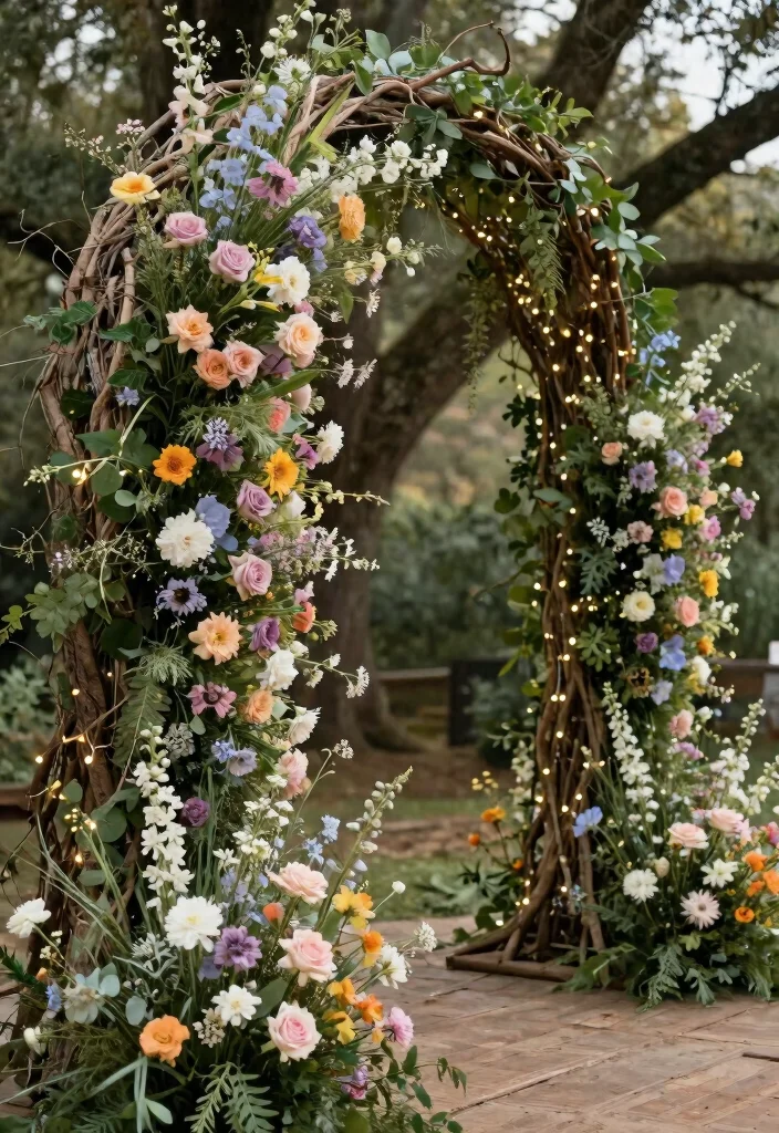 20 Elegant Rustic Wedding Decor Tips for a Cozy Celebration! - 7. Floral Installations 1