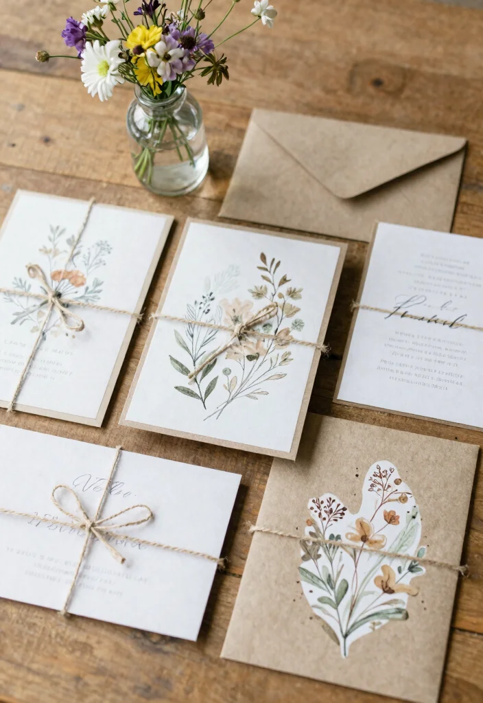 20 Elegant Rustic Wedding Decor Tips for a Cozy Celebration! - 9. Beautifully Crafted Invitations 1