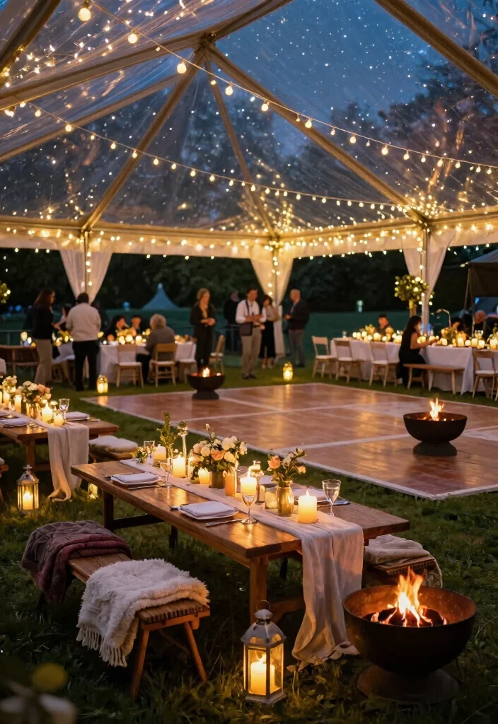 20 Enchanting Outdoor Wedding Ideas for a Dreamy Spring Celebration (You’ll Love #14!) - 10. Twinkling Night Reception 1