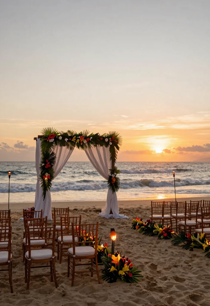 20 Enchanting Outdoor Wedding Ideas for a Dreamy Spring Celebration (You’ll Love #14!) - 4. Beachfront Bliss 1