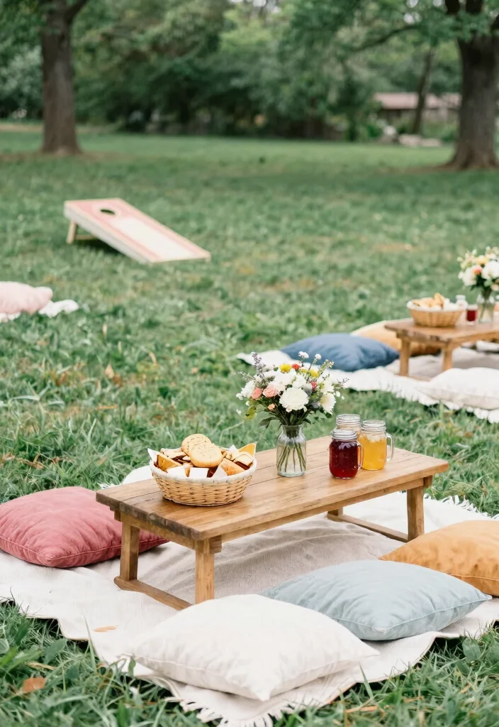 20 Enchanting Outdoor Wedding Ideas for a Dreamy Spring Celebration (You’ll Love #14!) - 5. Intimate Picnic Reception 1