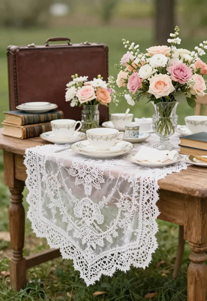 20 Enchanting Outdoor Wedding Ideas for a Dreamy Spring Celebration (You’ll Love #14!) - 7. Vintage Charm 1