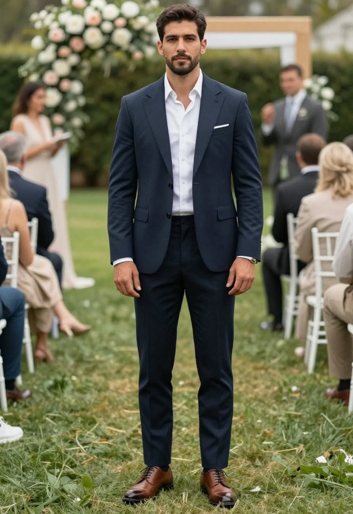 20 Groomsmen Attire Suggestions That Will Have Everyone Talking (Don't Miss #3!) - 11. Casual Chic with Smart Shoes 1