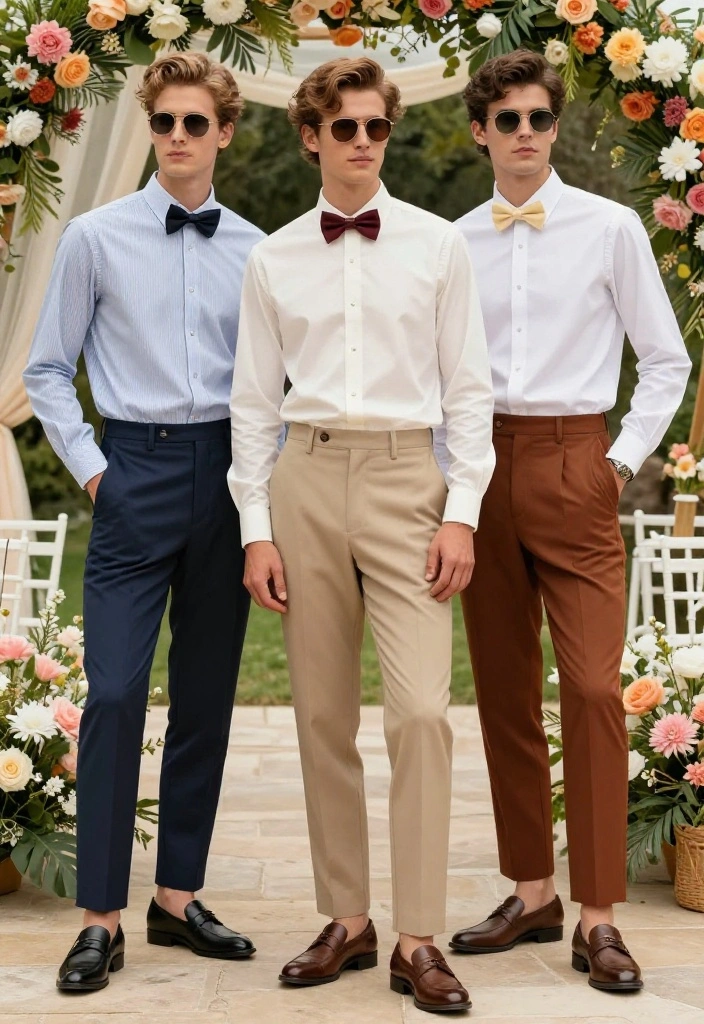 20 Groomsmen Attire Suggestions That Will Have Everyone Talking (Don't Miss #3!) - 13. Retro Button-Ups with Slacks 1