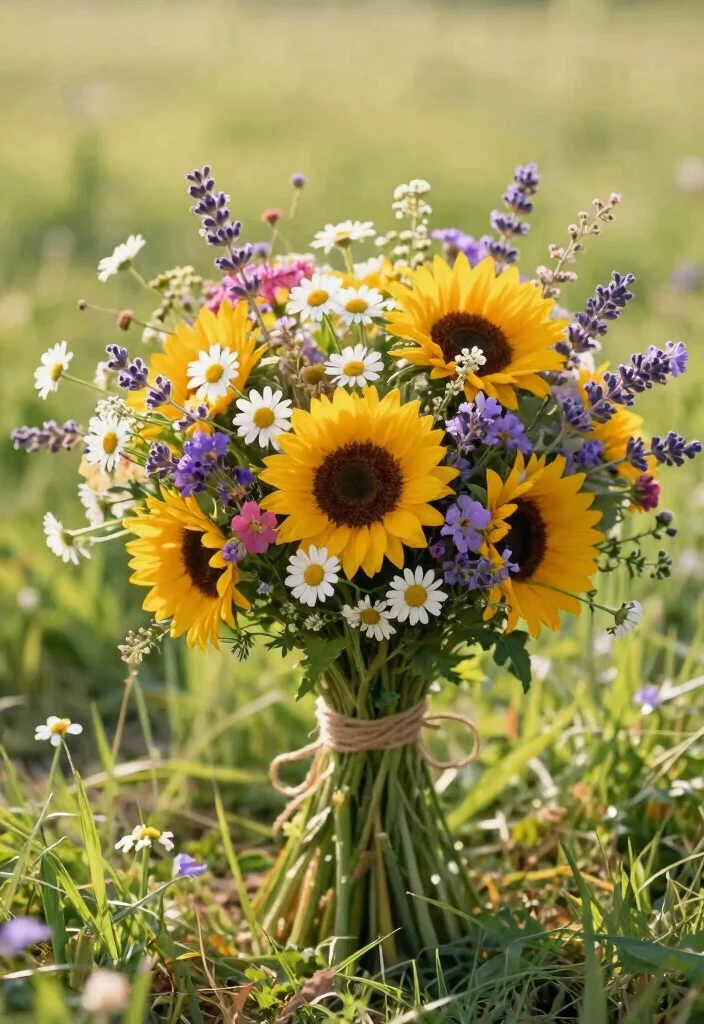 20 Stunning Summer Wedding Bouquets That Will Leave You Breathless! - 1. Whimsical Wildflower Wonder 1