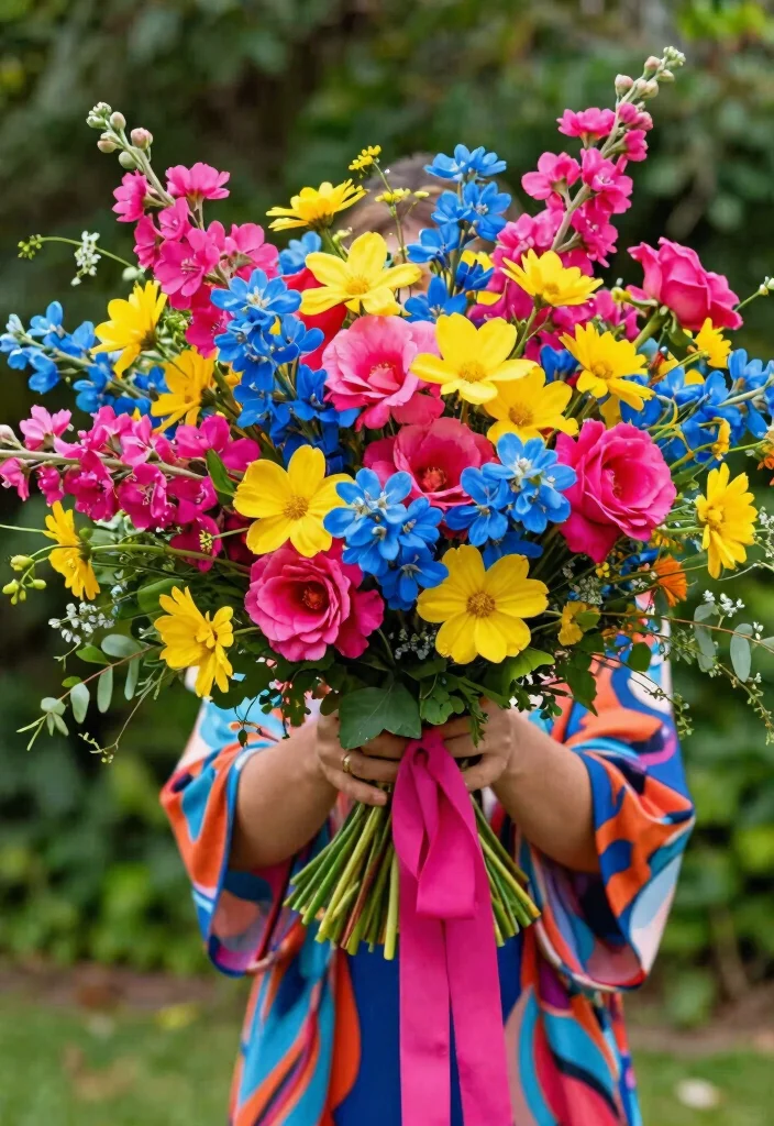 20 Stunning Summer Wedding Bouquets That Will Leave You Breathless! - 11. Bright and Bold Statement 1