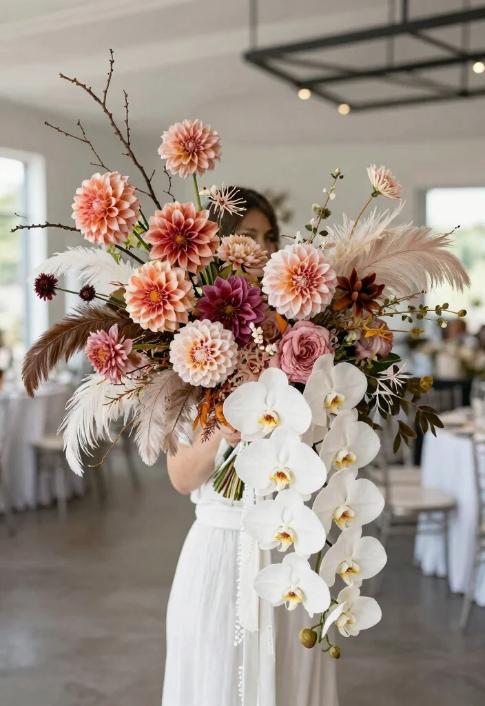 20 Stunning Summer Wedding Bouquets That Will Leave You Breathless! - 12. Artistic Floral Composition 1