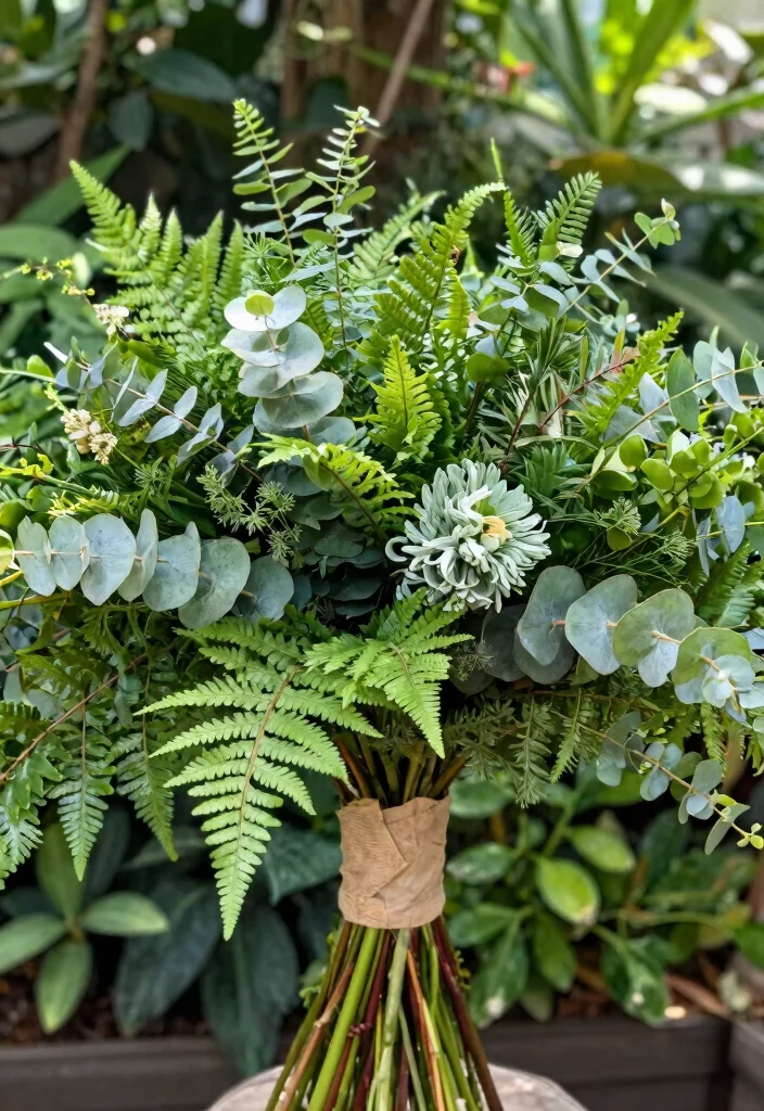 20 Stunning Summer Wedding Bouquets That Will Leave You Breathless! - 14. Textured Greenery Delight 1