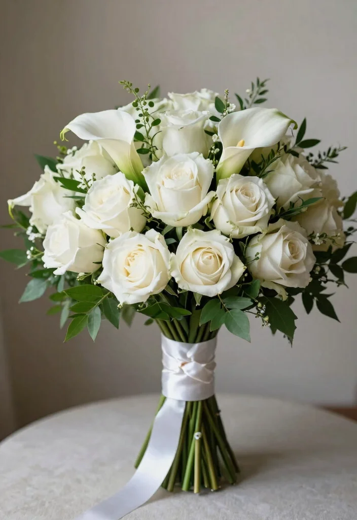 20 Stunning Summer Wedding Bouquets That Will Leave You Breathless! - 16. Classic White and Green 1