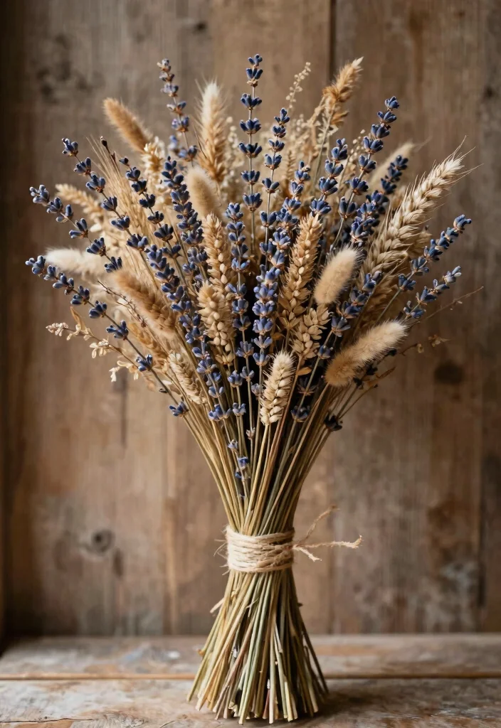 20 Stunning Summer Wedding Bouquets That Will Leave You Breathless! - 17. Dried Flower Elegance 1