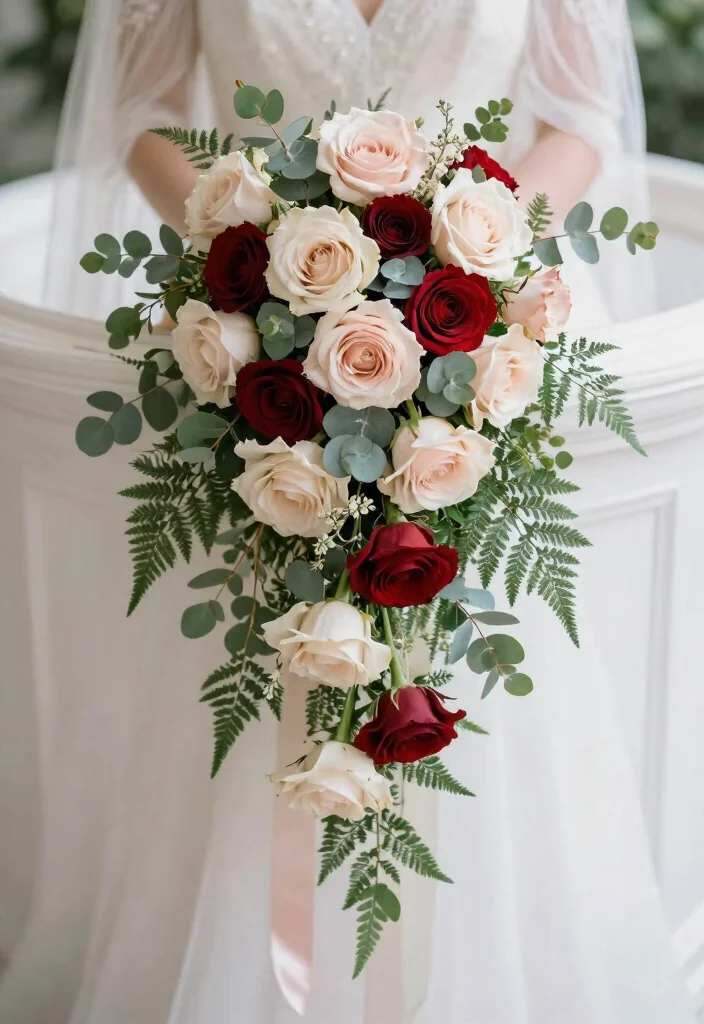 20 Stunning Summer Wedding Bouquets That Will Leave You Breathless! - 2. Elegant Rose Cascade 1
