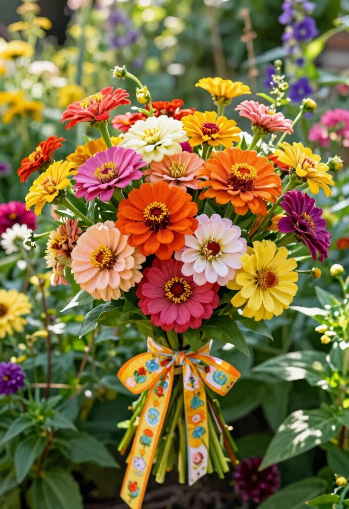 20 Stunning Summer Wedding Bouquets That Will Leave You Breathless! - 8. Colorful Garden Party 1