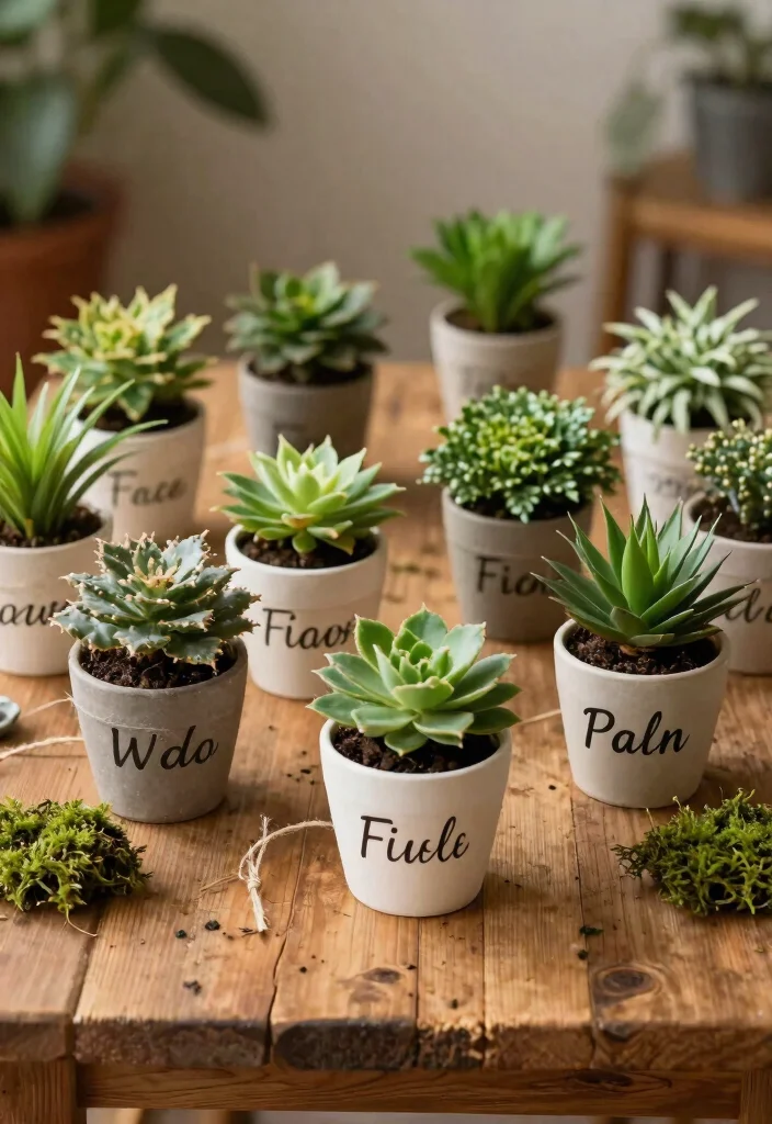 21 Cheap Wedding Favors Your Guests Will Rave About (You Won't Believe #11!) - 18. Mini Potted Plants 1