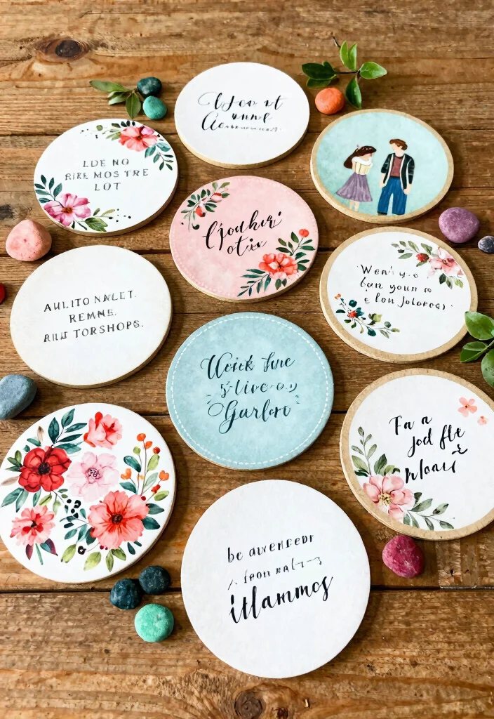 21 Cheap Wedding Favors Your Guests Will Rave About (You Won't Believe #11!) - 3. Custom Coasters 1